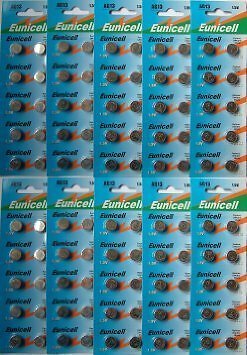 PK Green 100 x Batterie a Bottone AG13 / LR44 / LR1154 / A76 / 357 (C0K)