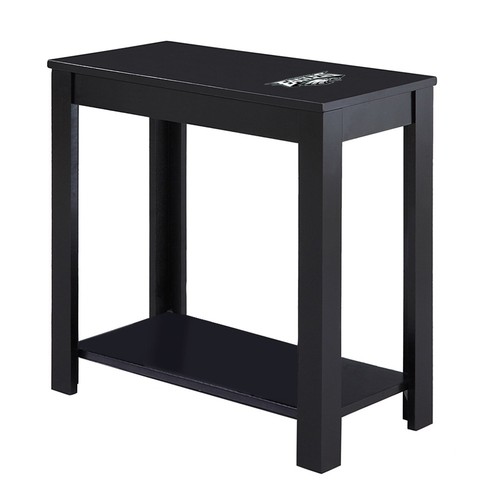 End Table Night Stand Black Wood NFL Team Decal Man Cave on Top or Bottom Shelf - Picture 52 of 120