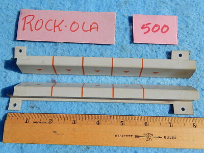 Rock-ola wallbox 500 501 Front Window Glass Extrusions - one pair