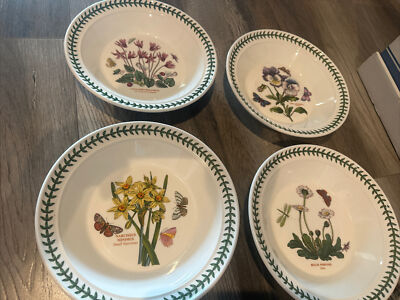 PORTMEIRION Set Of 4 Botanic Garden Rim Soup Bowl 8.5  Susan Williams Ellis