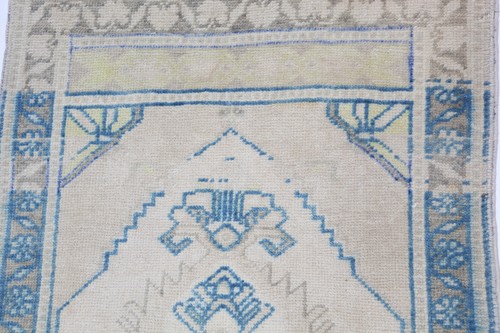 Turkish Oushak Rug, Floor rug,Decorative vintage wool carpet, 42''x23'' rug - Picture 8 of 10