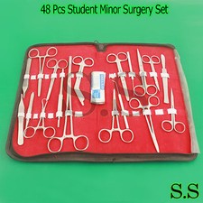 48 PC O.R STUDENT MINOR SURGERY LACERATION SUTURE KIT SET SURGICAL INSTR DS-814