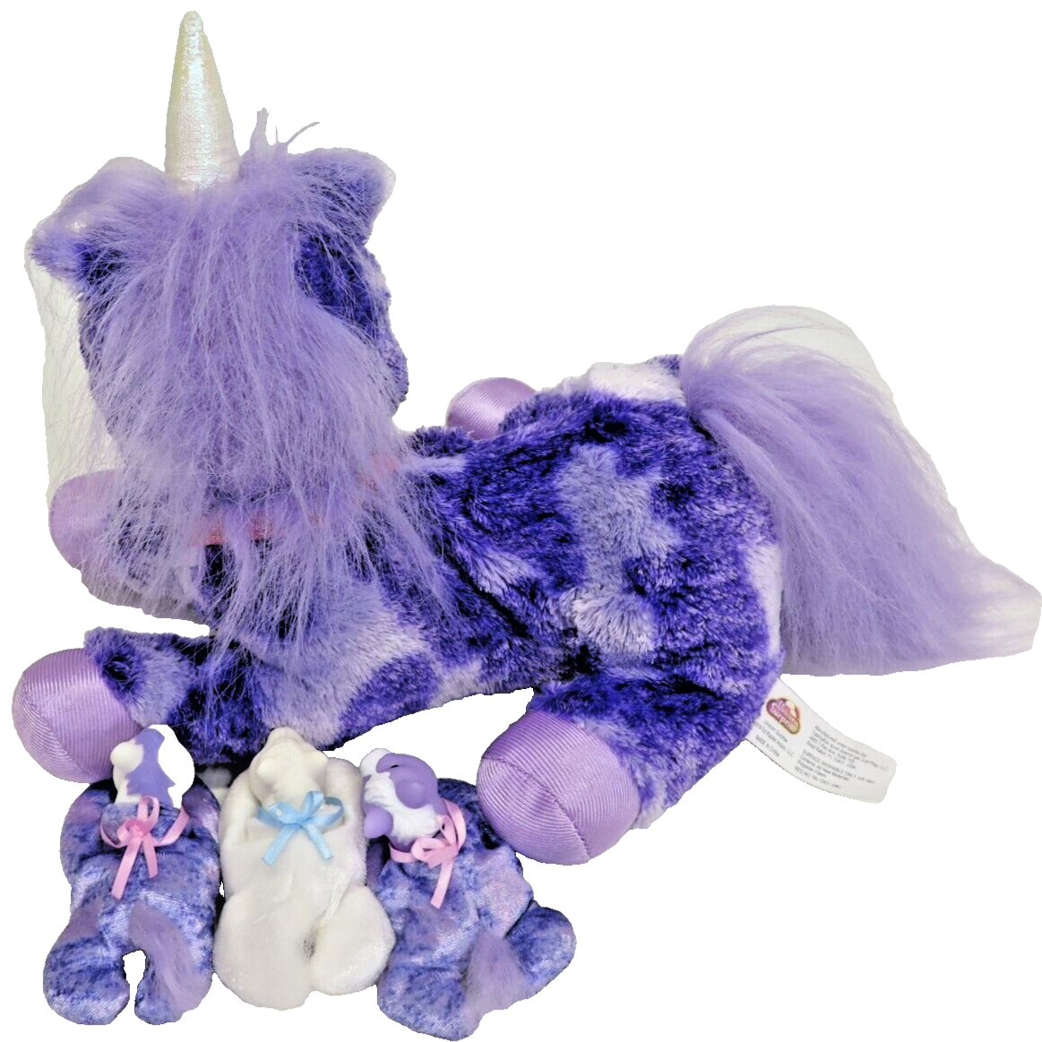 Stuffed Toys Unicorn Fingerlings Hugs Tesco Dp Leisure Blue White