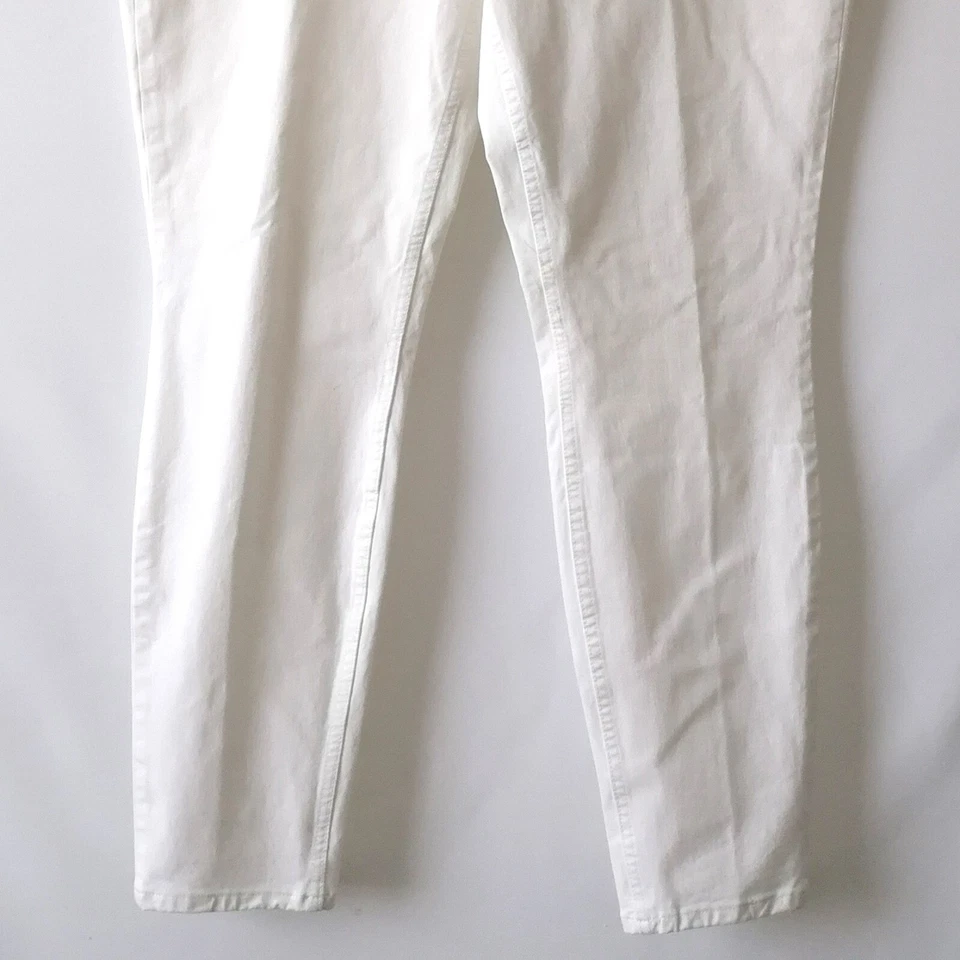 Unbranded Womens White High Rise Five Pocket Design The Skinny Jeans Size 16L - Image 3 of 4