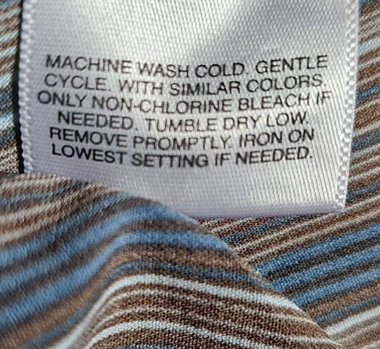 Camisa Top Blusa Covington Mujer Talla 20W/22W 20/22 Marrón Azul Blanco Rayas Foto 4 de 4