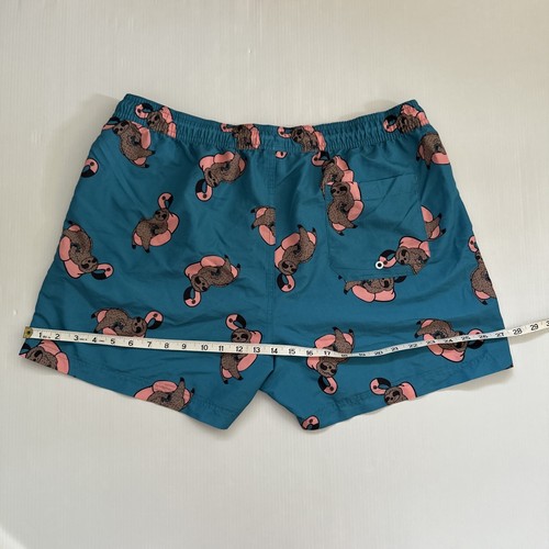 Wave Zone Men’s Board Shorts Size 2XL Blue Sloth Print Waist 102cm Elastic Tie - Picture 8 of 15