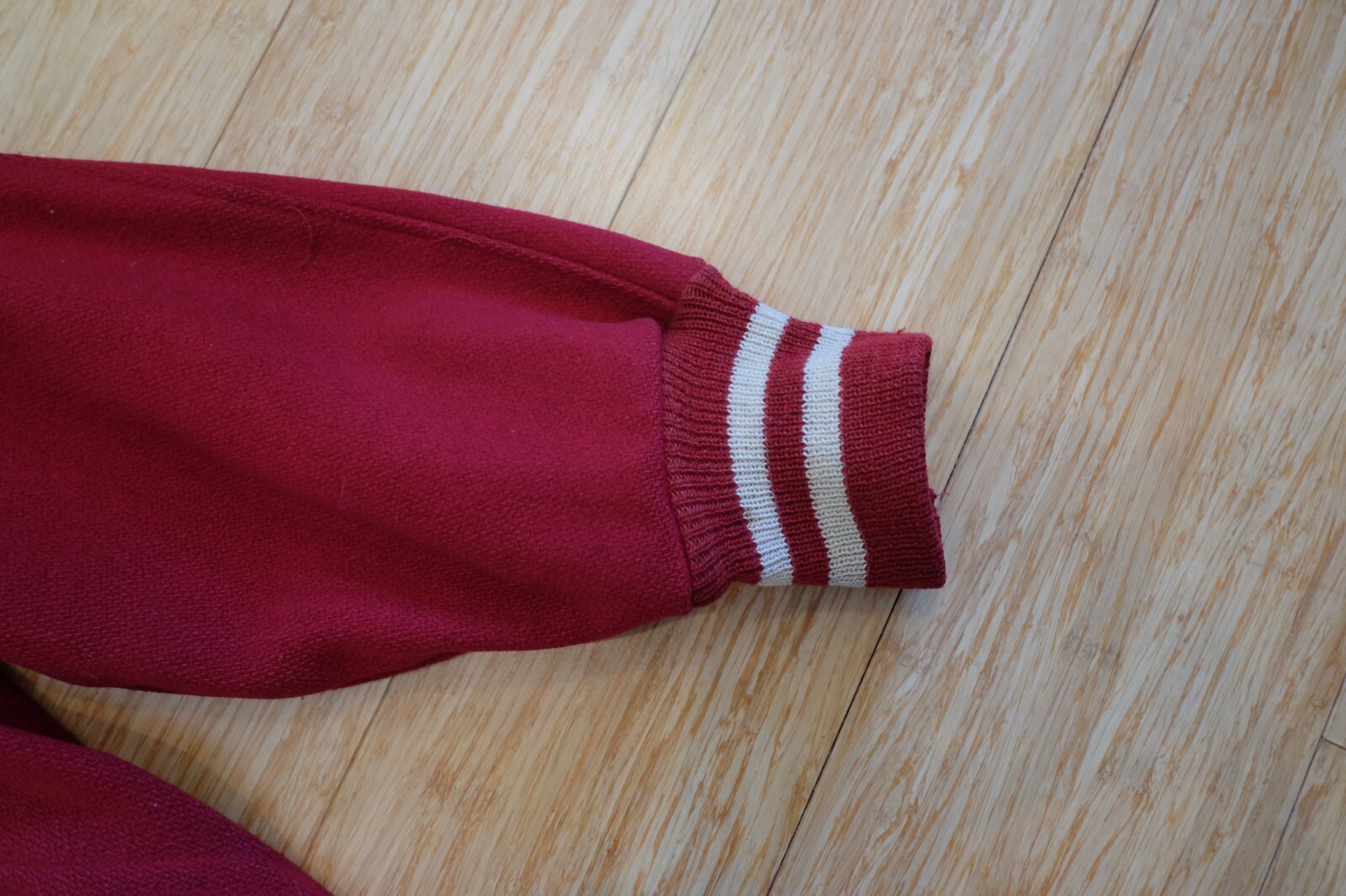 FILA VINTAGE Cornell Football C150 Canottaggio Varsity Letterman Giacca di Lana Cappotto Rosso anni 60