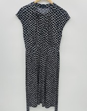 Tahari ASL Womens Size 8 Printed Short Sleeve Jersey Knit A-Line Midi Dress