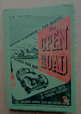 THE OPEN ROAD: The Vintage Pocket Motorist Guide with Maps, Sunday Chronicle