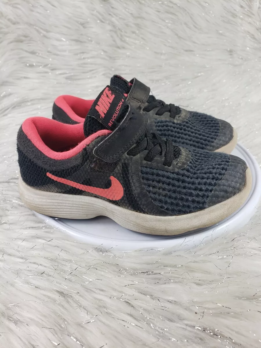 NIKE Revolution Style 943307-004 Kids Girls Size 10.5C Black | eBay