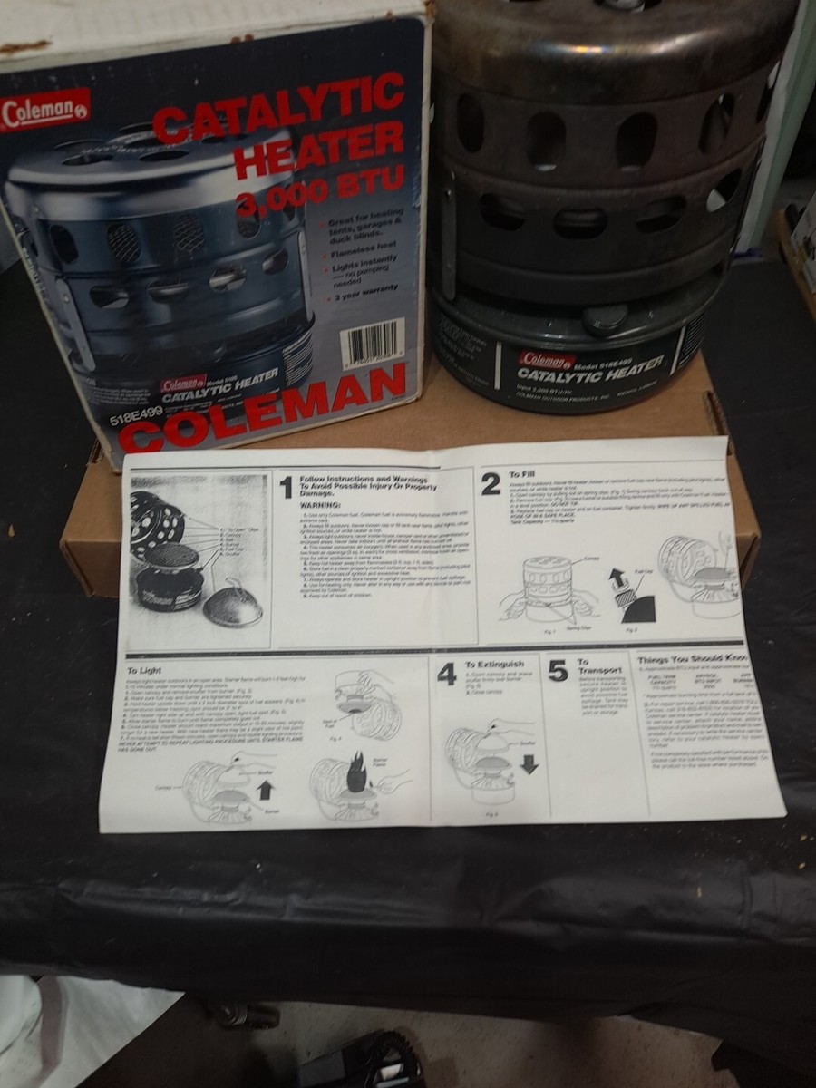 Coleman 3000 BTU Catalytic Heater 518E499 Quick Lite Flameless
