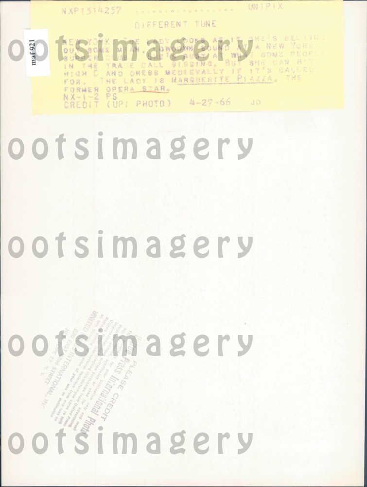 1966 Soprano Opera Singer Marguerite Piazza on Stage Press Photo