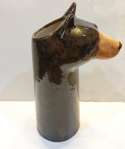 Tall Vase Pot Ceramic Bear Head Figurine Flower Succulent Plant Home Decor - Picture 10 of 12