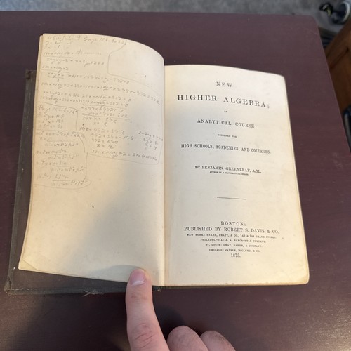 New Higher Algebra, Greenleaf, 1875 - Picture 9 of 13