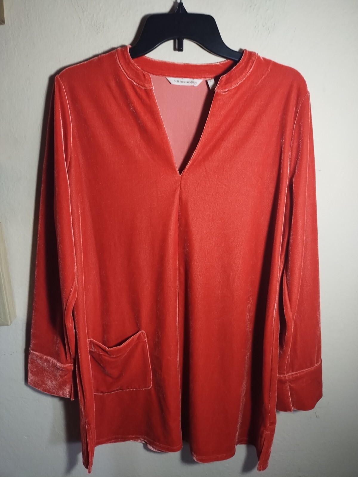 Soft Surroundings Top Women L Tunic Orange Pullov… - image 8