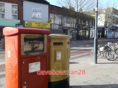 PHOTO  ANTHONY JOSHUA'S GOLD POSTBOX WATFORD  THIS POSTBOX CLOSE TO WATFORD POST