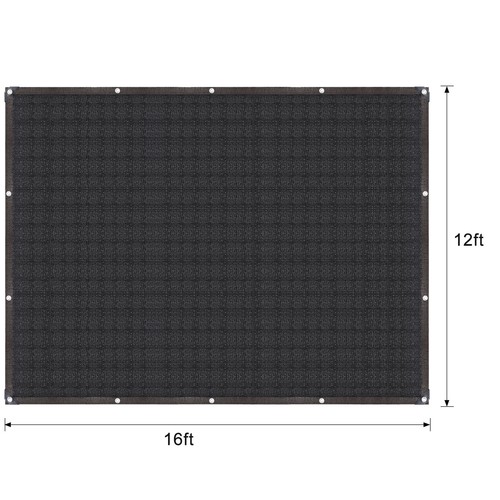90% Black Sunblock Shade Cloth Taped Edge with Grommets UV Resistant Shade Net - Picture 22 of 31