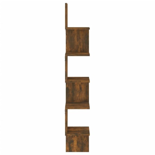 Estante de esquina de pared moderno montado en la pared unidad de estante de almacenamiento madera de ingeniería vidaXL - Imagen 27 de 43