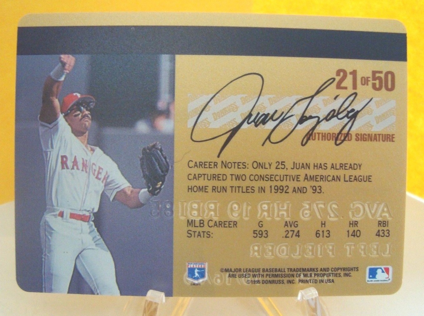 JUAN GONZALEZ baseball cards - rookie, base & inserts - *You Pick* Texas Rangers - Picture 23 of 49