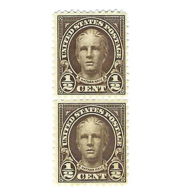 STAMPS US SCOTT 653 "Nathan Hale" 1/2 CENT 1929 MNG VERT PAIR | eBay