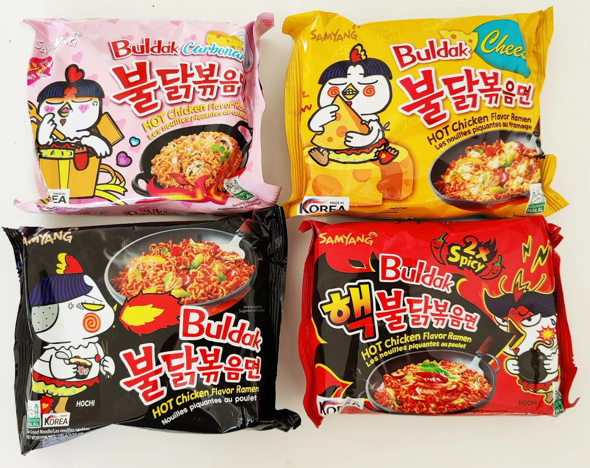 4 Korean Samyang Buldak Hot Spicy Flavor Ramen Instant Noodle Soup