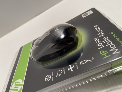 New and Sealed HP Laser Mobile Mouse Black Ultra-Portable Corded USB - Picture 8 of 9