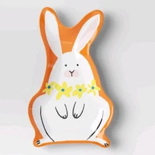 Target Room Essentials 6¾"  Figural Bunny Melamine Plates Set Of 4 NEW 