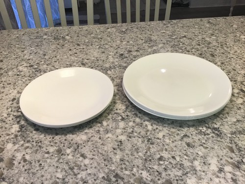 Corelle By Corning White Dinnerware Set Of 7-4 Dinner Plates & 3 Luncheon Plates - Picture 4 of 6