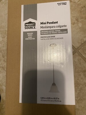 project source Mini Pendant Light Fixture Frosted Glass Brushed Nickel  ..