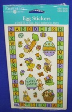 American Greetings Easter Egg Stickers Bunny Duck NIP Free Shipping over 15