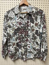 Jordache Jeanswear Women's Button Front Shirt Sz Medium M Small Vintage