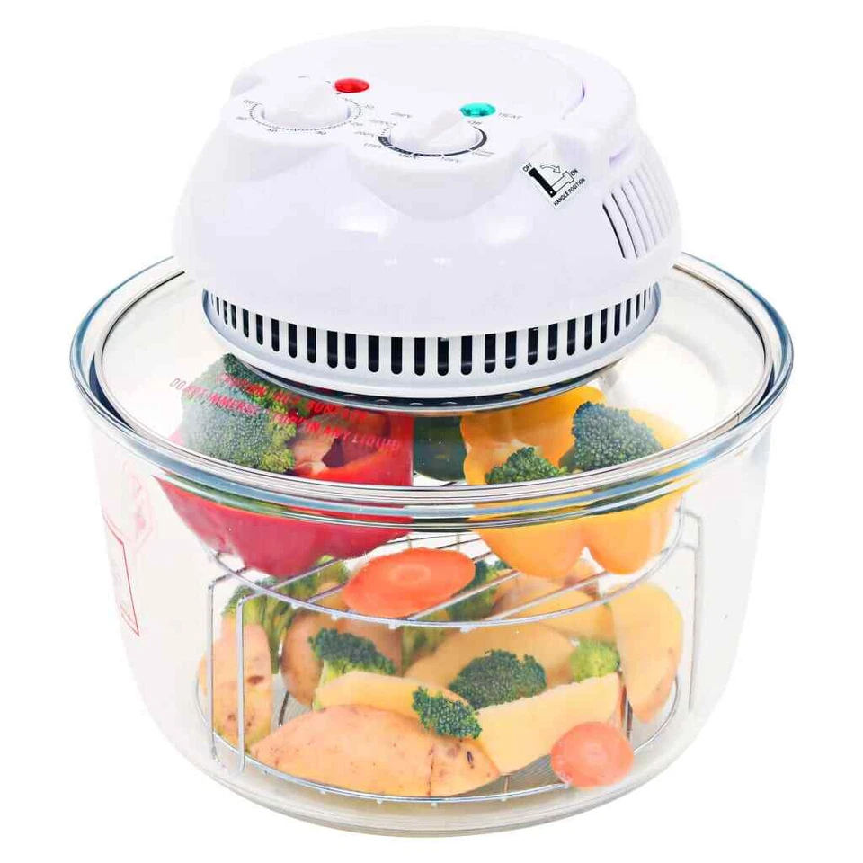 Halogenofen Heissluftofen mit Erweiterungsring 800W 10L Halogenoven Mahlzeit - Bild 4 von 4