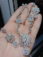 Beautiful ad american diamond indian/ pakistani jewelry in silver