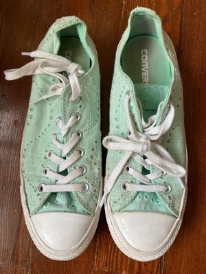 green and white chuck taylors