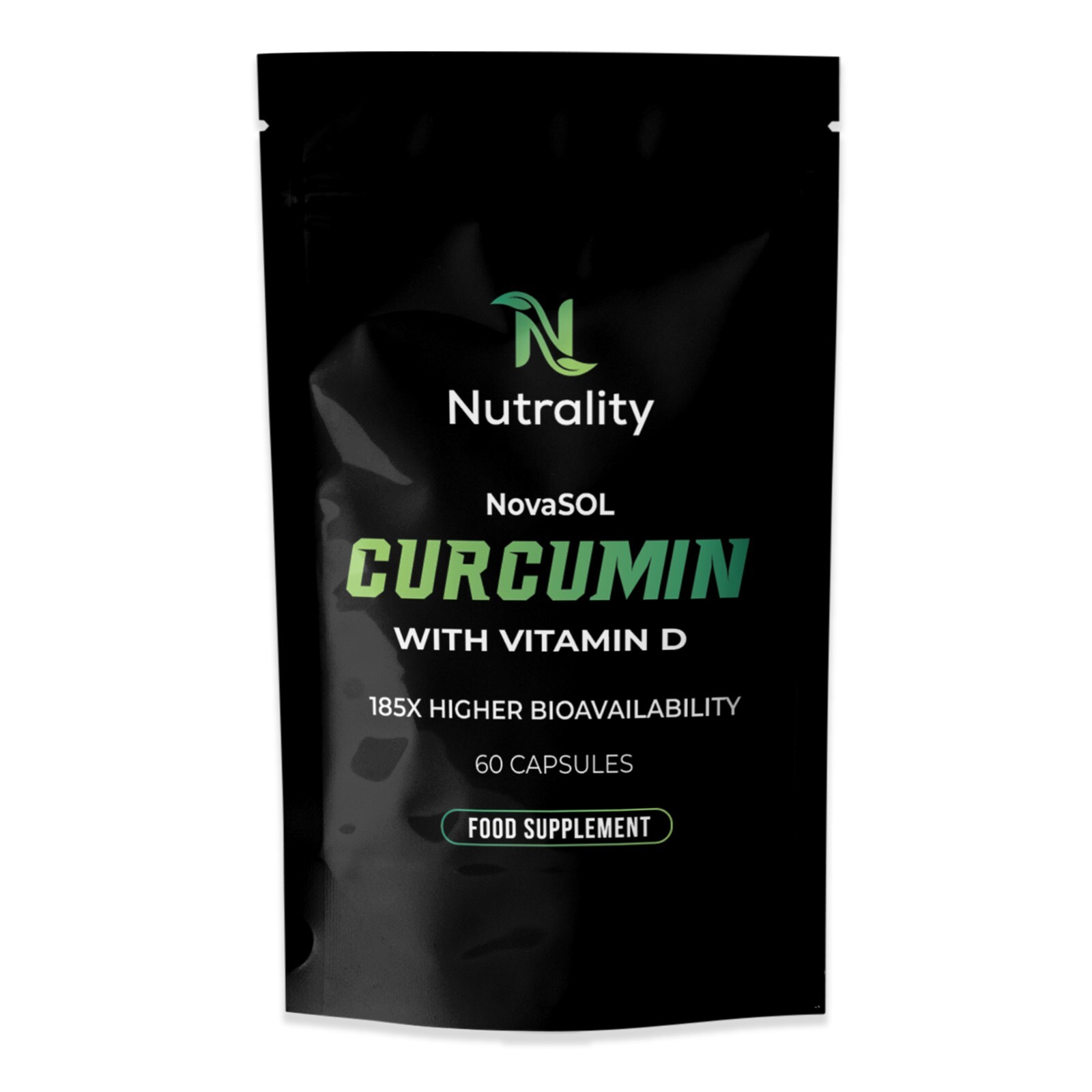 Nutrality Liquid Turmeric Curcumin Supplement | 1000mg | 60 Vegan Capsules