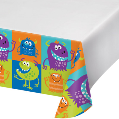 Fun Monsters Tablecover - Birthday Party Supplies Set of 3 Plastic 44'' x 88''