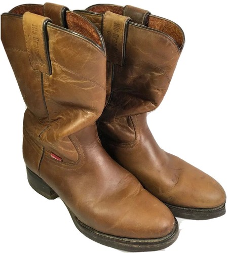 Rio Grande Limited Mens Cowboy Brown Work Boots -Size 25.5 Brown Leather |  eBay