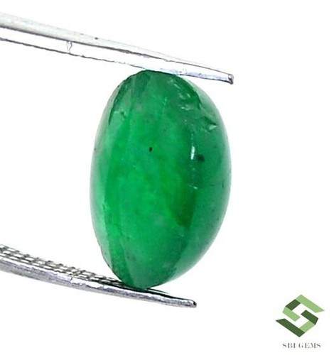 11x9 mm Natural Emerald Oval Cabochon 4.66 CTS Loose Certified Gemstone - Picture 5 of 5