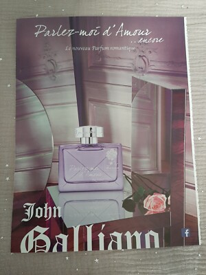 Werbepapier Parfum. Parfum Ad John Galliano Sprich mir von der Liebe von 2012