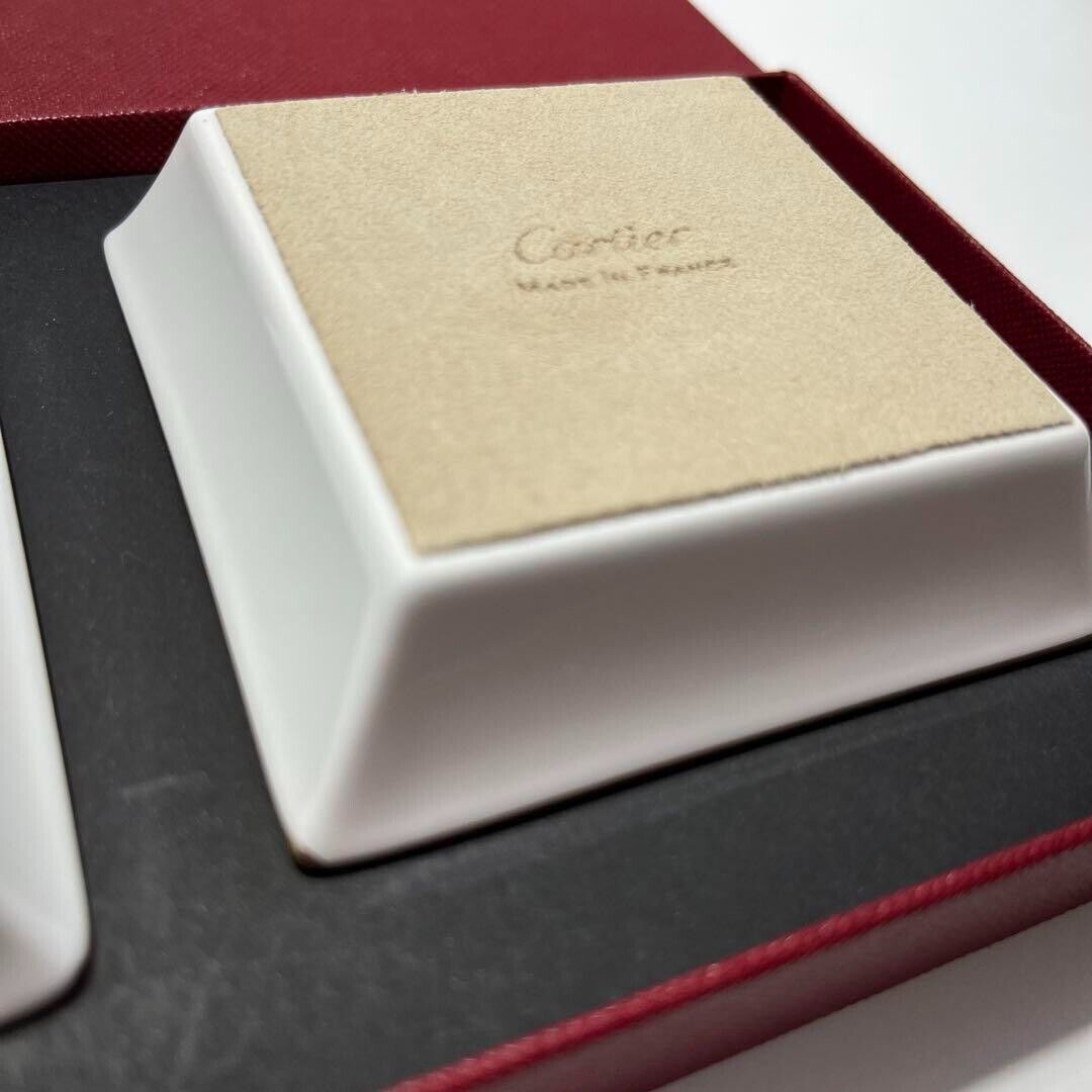 Cartier Trinket Tray 2-piece Set Small Plate Used From Japan Cartier Trinket Tray 2-piece Set Small Plate Used From Japan