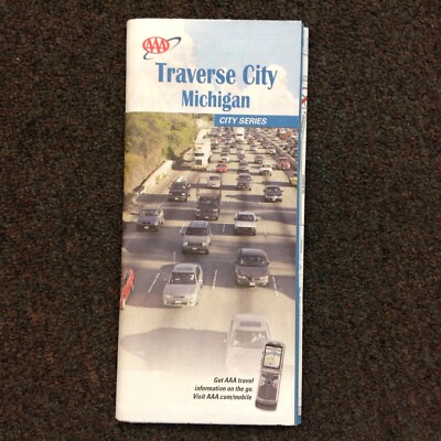 2010  AAA City Series Map Traverse City Michigan Vicinity Lake of the North MI