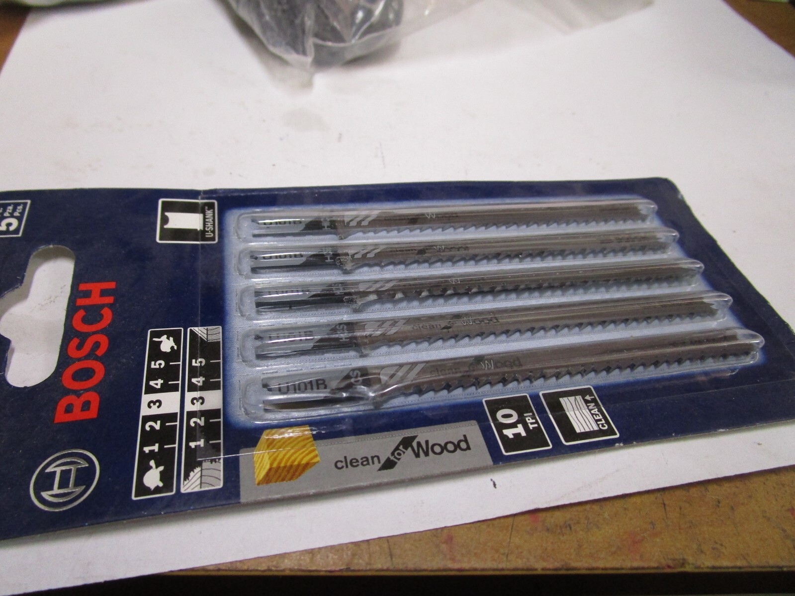 BOSCH Jigsaw Blade, U-Shank, 3-5/8 In. L, PK5