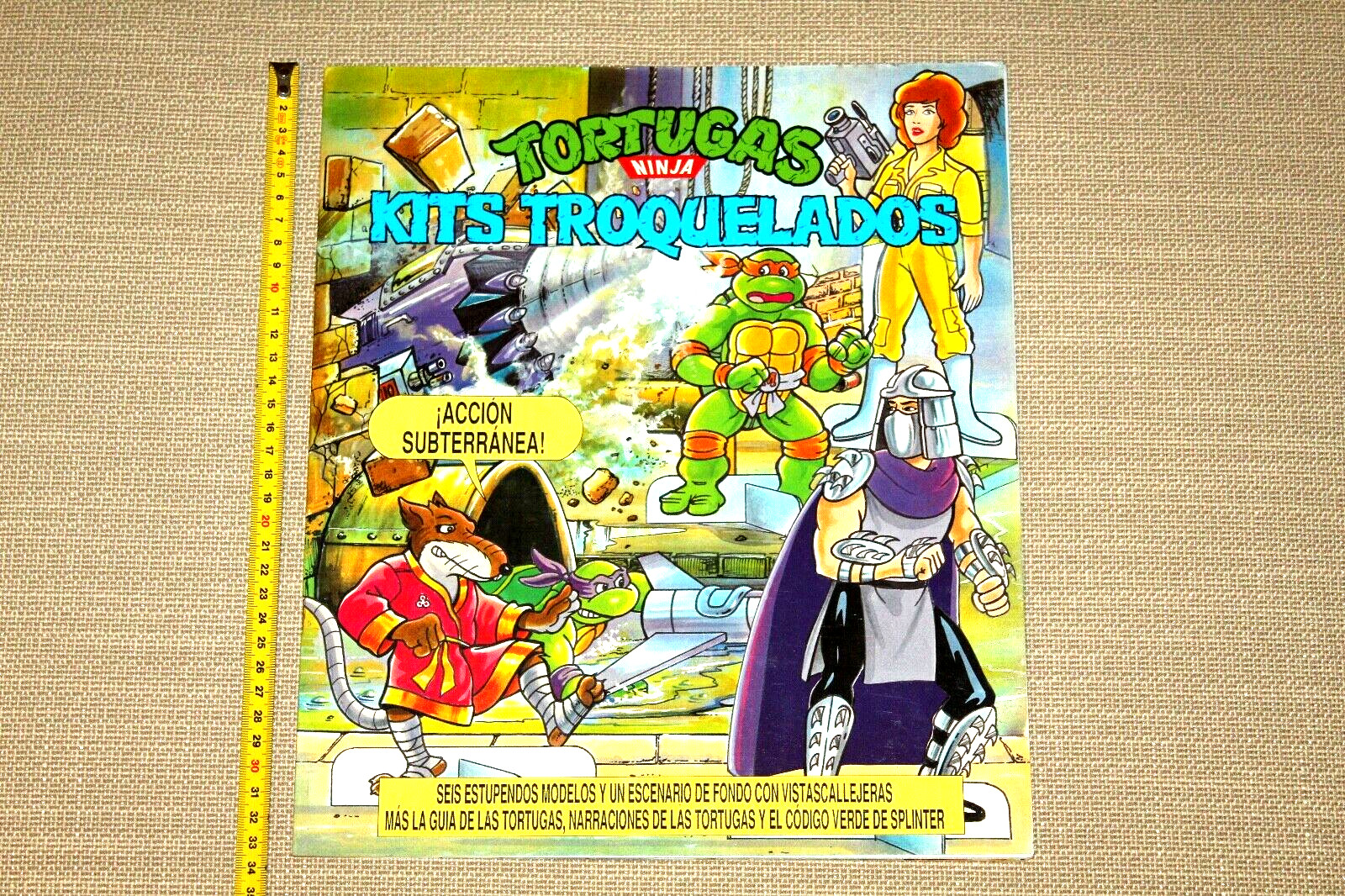 KIT TROQUELADO TMNT NINJA TURTLES "TORTUGAS NINJA" NEW Nº2 ED. ZINCO 1990 SPAIN