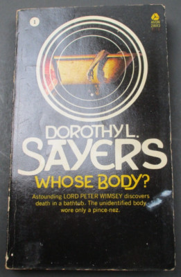 WHOSE BODY? by Dorothy L. Sayers Avon Book 1st Printing 1961 Paperback PB-21683