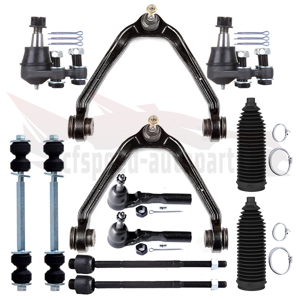 12PCS Front Control Arm Ball Joint Tie Rod Sway Bar For Silverado Sierra 1500