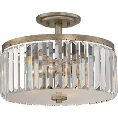 Quoizel MIR1715VG 3-Light Mirage Semi-Flush Mount in Vintage Gold
