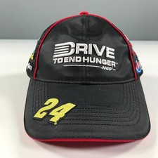 Jeff Gordon Hat Black Red Curved Brim Chase Authentics NASCAR All Over Print