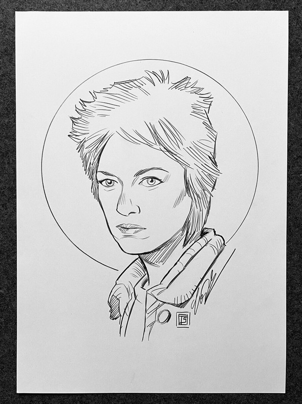 Alien Lambert Veronica Cartwright ORIGINAL PENCIL SKETCH by Tim Shinn