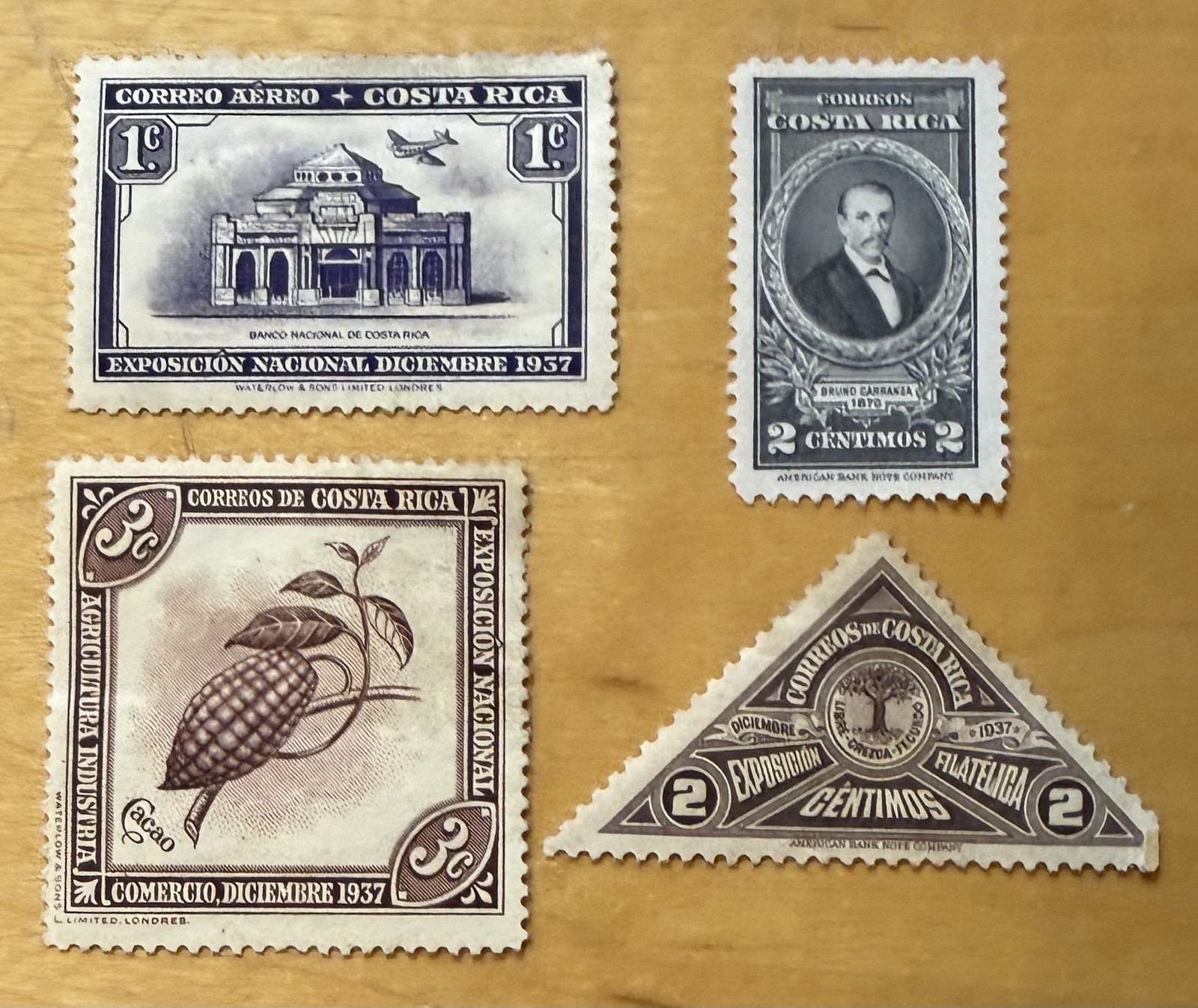 Costa Rica Lot Of 4 Mix Theme 1937-1943 MH