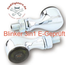 LED Rück- Bremslicht Blinker Chrom/Getönt 3...